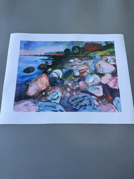 Past_today "Берег с красным домом", Мунк (натур.холст, 30х40)