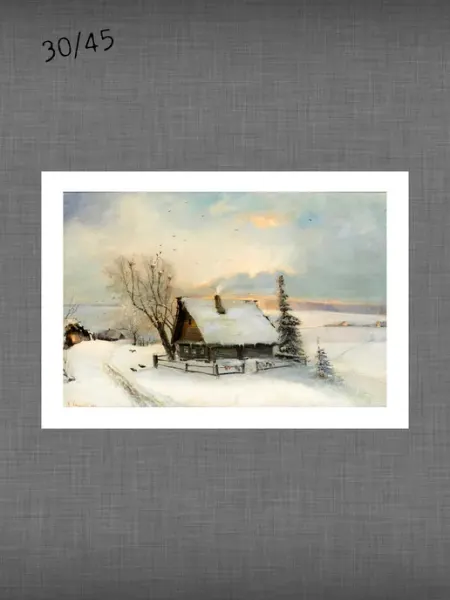 Past_today "Начало весны", Саврасов (натур.холст, 30х45)