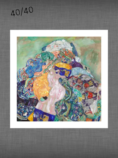 Past_today Картина "Младенец", Климт (искусст.полотно, 40х40)