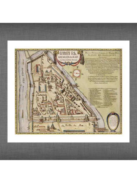 Past_today "Древняя Москва XVII века", (искусст.полотно, 40х50)