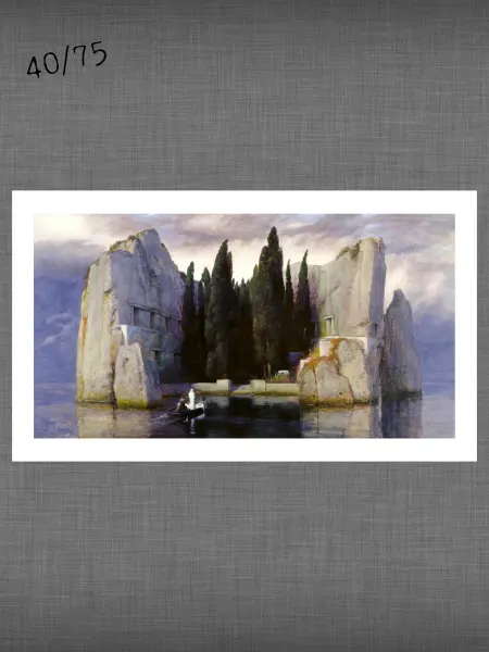 Past_today "Остров мёртвых", Бёклин (искусст.полотно, 40х75)