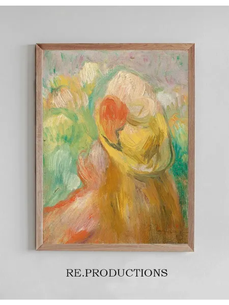Re.productions Постер Petite fille au chapeau - Pierre-Auguste Renoir
