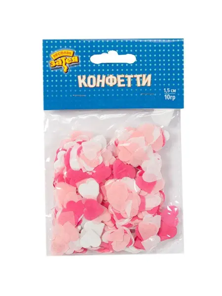 Весёлая затея Конфетти Сердца тишью ассор Нежное 10гр