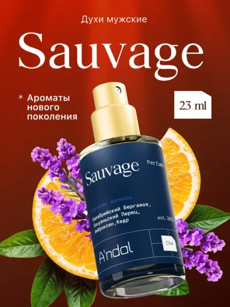 PREMIUM Parfum Aurendal Духи мужские масляные Sauvage Dior 23 мл