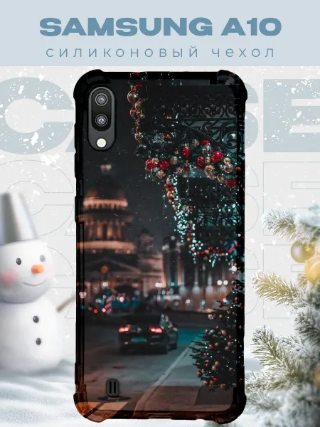 PRINTberries Новогодний чехол для телефона Samsung A10 город
