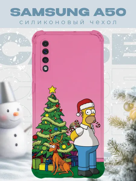 PRINTberries Новогодний чехол для телефона Samsung A50 симпсоны