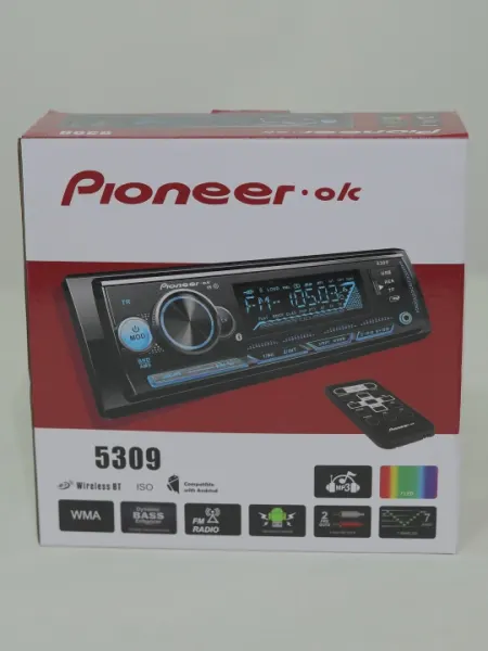 Автомагнитола Pioneer, MP3 Bluetooth, USB, AUX, FM