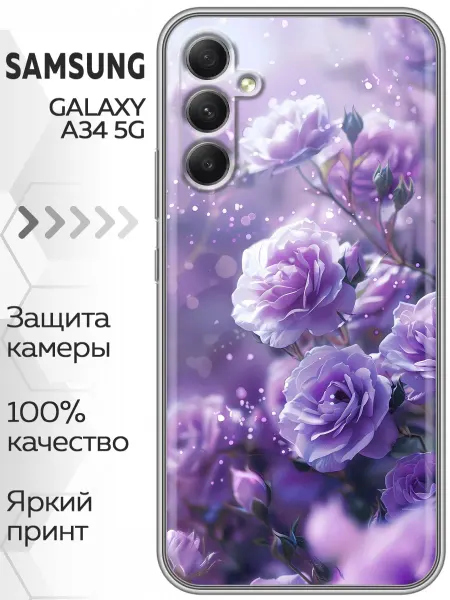Marketclub Чехол на Samsung Galaxy A34 женский (цветы)