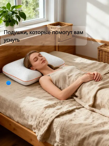 Ортопедическая подушка мягкий уютный 60*40