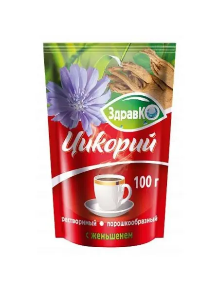 Русский цикорий Цикорий растворимый с Женьшенем Здравко 100г