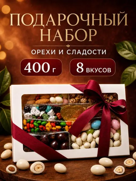 Сладоттис Набор орехов и сухофруктов подарочный