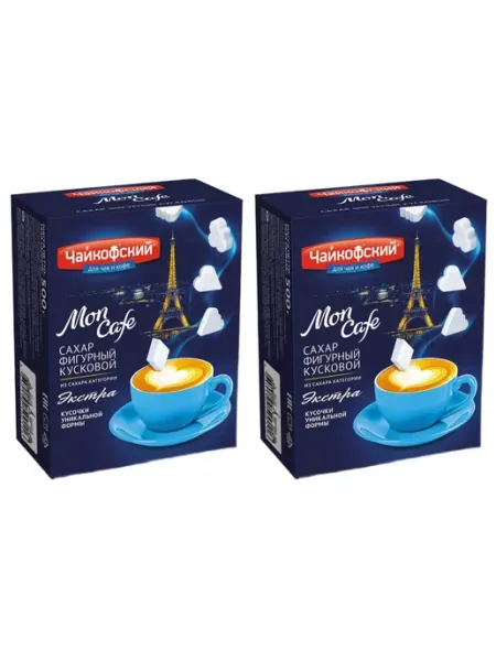 ЧАЙКОФСКИЙ Сахар кусковой Mon Cafe, фигурный, 3 шт по 500 г