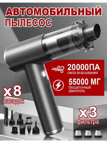 HELLOLEIBOO Пылесос для автомобиля беспроводной ручной мини
