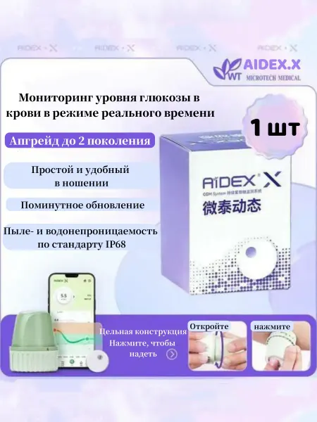AIDEX-X (Linx) непрерывный мониторинг глюкозы в крови CGM 01…