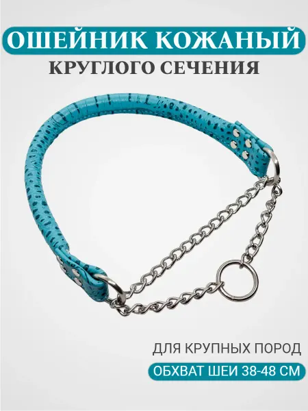 Astarta dog Ошейник кожаный круглого сечения для крупных собак