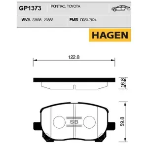 Колодки передние toyota avensis verso 01-09 gp1373 HI-Q GP1373