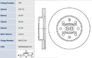 Диск тормозной CHEVROLET AVEO/SPARK/RAVON NEXIA R3 Передний Sangsin SD3001