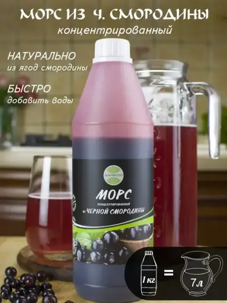 AVERSFOOD Морс из смородины концентрат 1кг Сироп