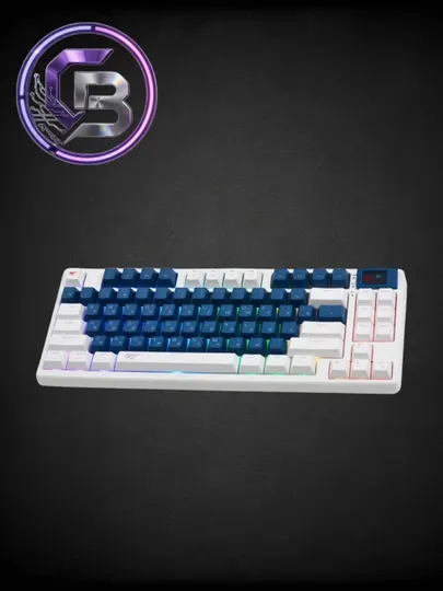 Avit Игровая клавиатура проводная KB884L-RU, (Linear Red), русская раскладка, белый, синий