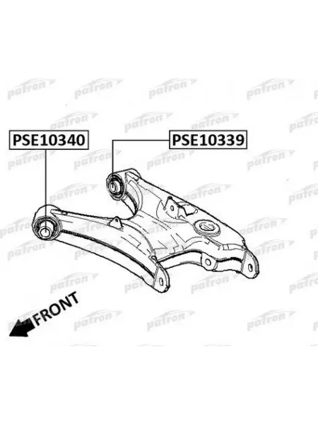PATRON Сайлентблок рычага подвески передний BMW 5 E39 95-03