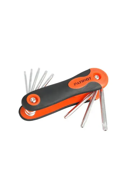 PATRIOT Набор ключей SKT-8F, TORX, T9-T40 складные, CRV, 8 в 1