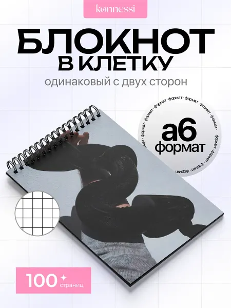 KONNESSI Блокнот Ворона, змеи и Скандинавия. 120 страниц. А6
