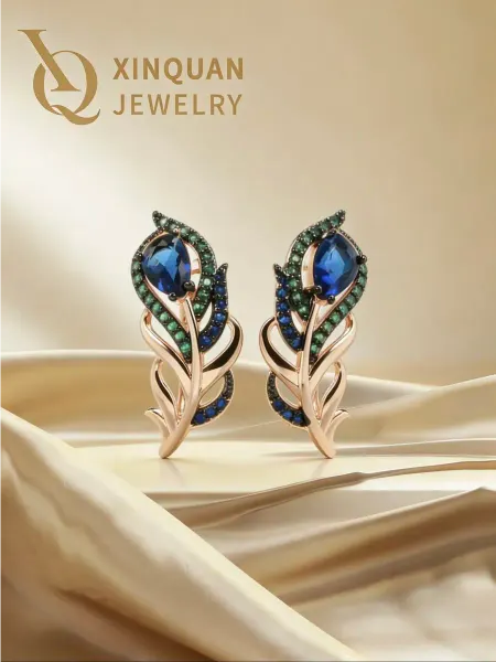 Aureluna jewelry Серьги ювелирная бижутерия медицинского сплава
