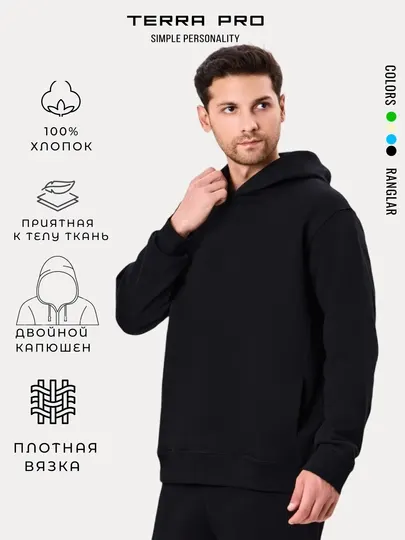 TERRA PRO Мужская толстовка короткая длина AW24CR2-2-20891