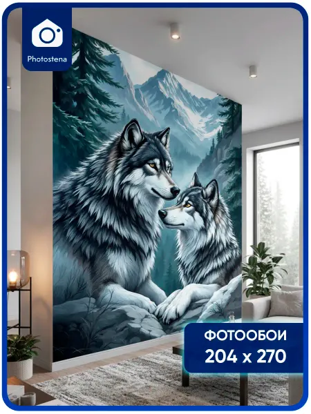 Photostena Фотообои флизелиновые Волк и волчица