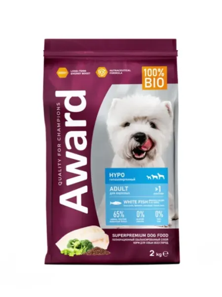 Award Hypoallergenic для взрослых собак 2 кг