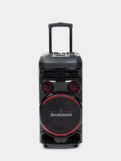 Большая акустическая система Awcrovns CH-128, с караоке микрофонами и RGB подсветками