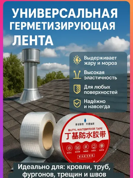 KE2 Изолента герметизирующая алюминиевая бутиловая лента