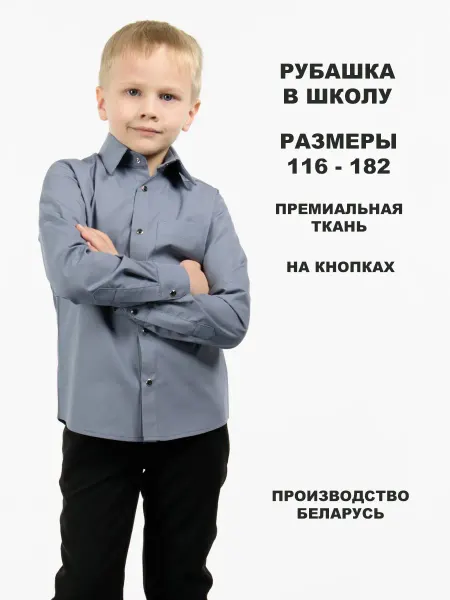 AWIS Рубашка на кнопках хлопок премиум