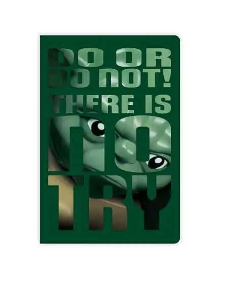 LEGO Записная книжка 96 листов, в линейку Star Wars Yoda