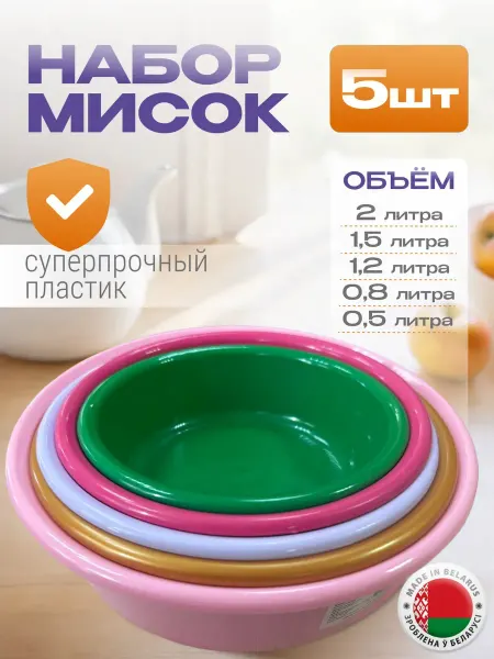 Инвет Тарелки пластиковые многоразовые глубокие