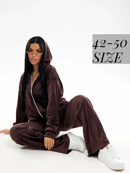 Azizi styles Спортивный костюм на молнии велюровый