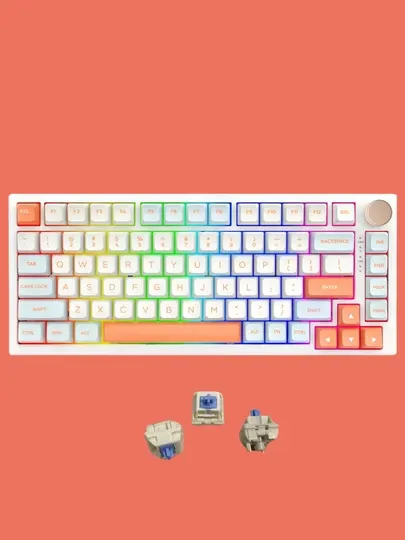 VGN N75 Pro беспроводная проводная механическая клавиатура RGB, Azure Switches Cyan Blue