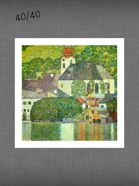 Past_today "Церковь в Унтерах", Климт (искусст.полотно, 40х40)