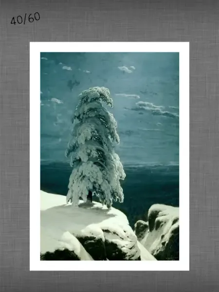 Past_today "На севере диком", Шишкин (искусст.полотно, 40х60 см)