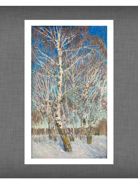Past_today "Февральская лазурь", Грабарь (искусст.полотно, 40х70 см)
