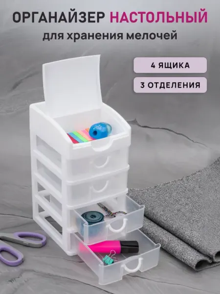 АЙРИС Органайзер для хранения мелочей, 15,8*12,8*24,5 см