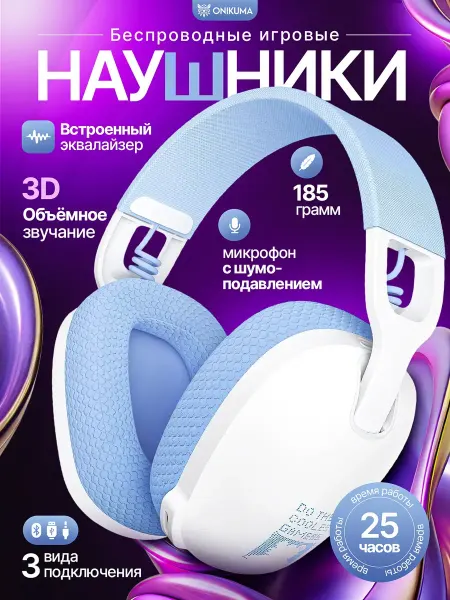 ONIKUMA Беспроводные наушники большие для пк B2