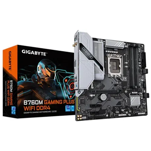 Материнская плата Gigabyte B760M GAMING PLUS WIFI DDR4, LGA1700, Intel B760, Micro-ATX, RTL (B760M GAMING PLUS WIFI DDR4)