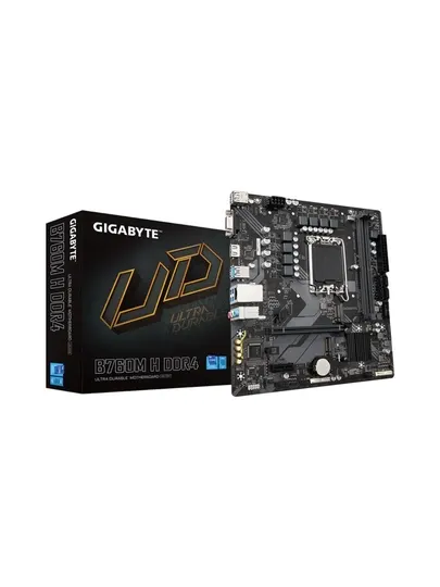 Материнская плата Gigabyte B760M H DDR4, LGA1700, Micro-ATX