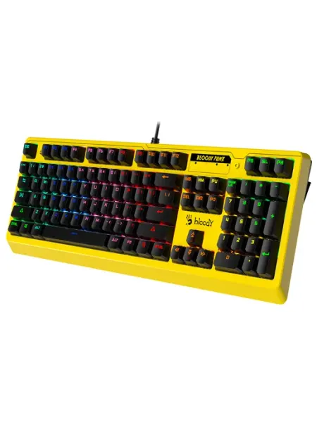 BLOODY Клавиатура B810RС (Punk Yellow) Blue Switch