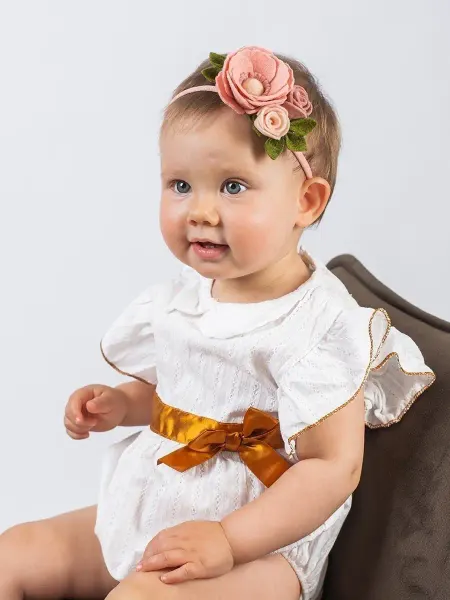 First baby bantik Повязка для новорожденных Цветочный венок