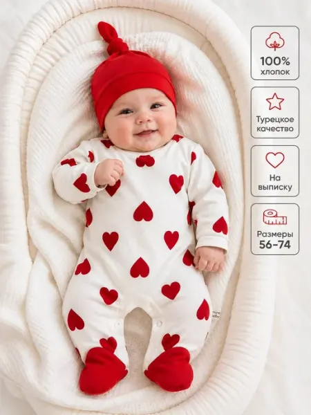Murat Baby Collection Комплект слип на выписку для новорожденных