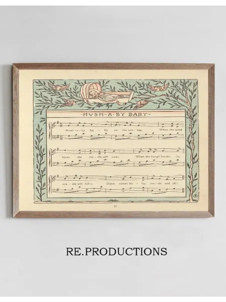 Re.productions Постер Hush-a-by Baby - Walter Crane