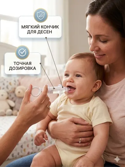 Дозатор-шприц для безопасного приема лекарств Baby Medicine Feeder от бренда kokibebe