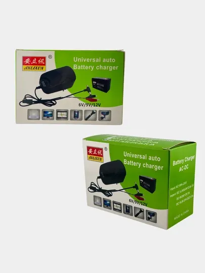 Универсальное зарядное устройство Anlixun 6V/9V/12V 2A, с клеммами - Зарядные устройства для аккумуляторов